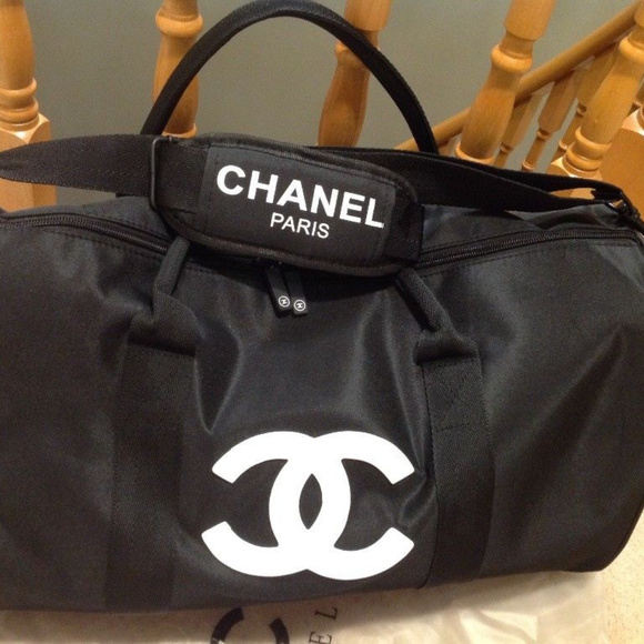 Authentic Chanel Travel Bag Gym bag Duffle VIP - Picture 7 of 8